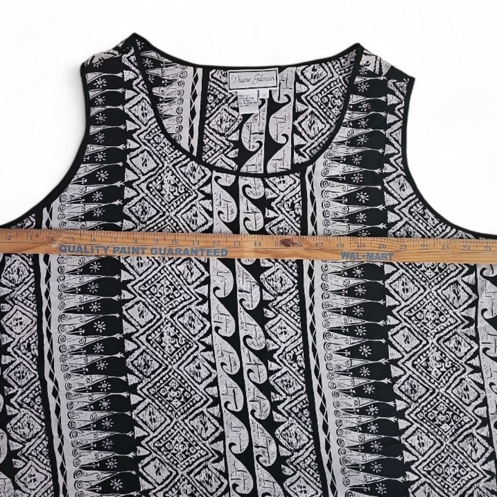 Diane Gilman 100% Silk Sleeveless Blouse Women’s Plus 3X Boho Artsy Vacation - Picture 10 of 11